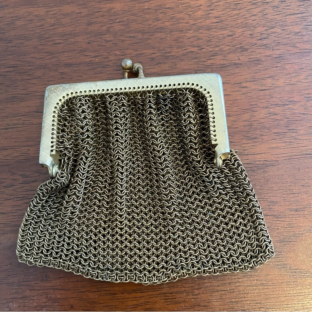 Vintage metal chainmail coin purse